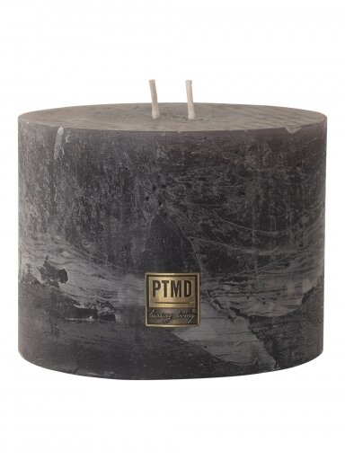 "Granit grey" PTMD cilindrinė rustic žvakė | 12 cm "Granit grey" PTMD cilindrinė rustic žvakė | 12 cm