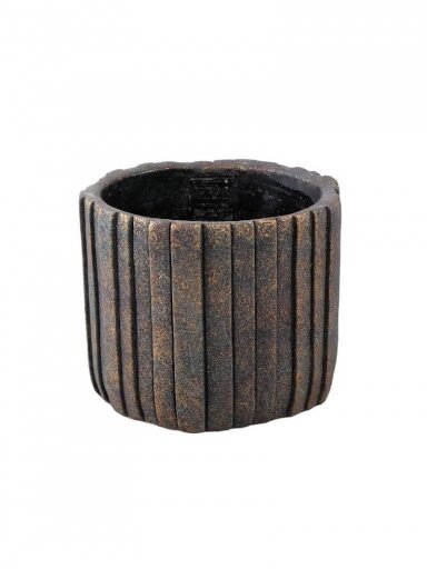 YARAN BLACK cementinis vazonas L | 16 cm YARAN BLACK cementinis vazonas L | 16 cm