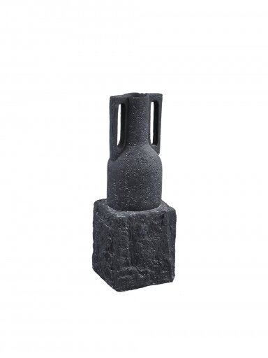 MAILEY BLACK cementinė vaza su auselėmis | 45 cm MAILEY BLACK cementinė vaza su auselėmis | 45 cm