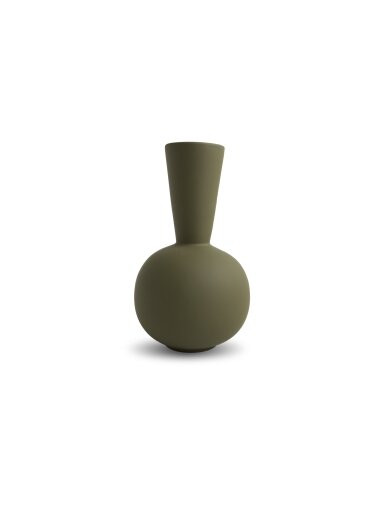 TRUMPET vaza | Alyvuogės spalva - 30 cm