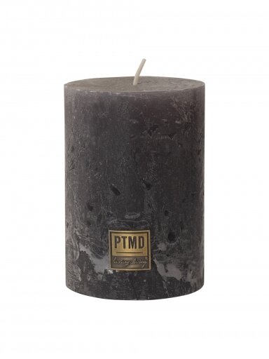"Granit grey" PTMD cilindrinė rustic žvakė | 10 cm "Granit grey" PTMD cilindrinė rustic žvakė | 10 cm