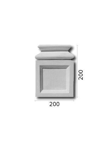 Pusinis pagrindas piliastrui 200/200_BBEG_17 Pusinis pagrindas piliastrui 200/200_BBEG_17