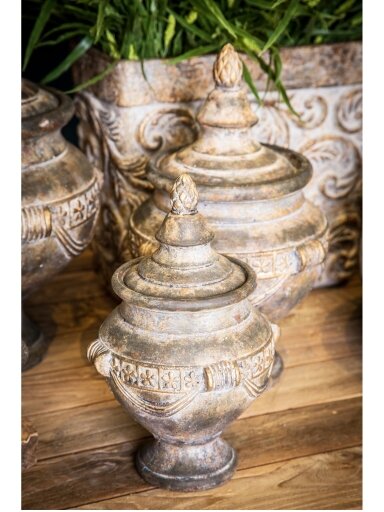 ZAVIER ANTIQUE cementinis indas su dangčiu XL